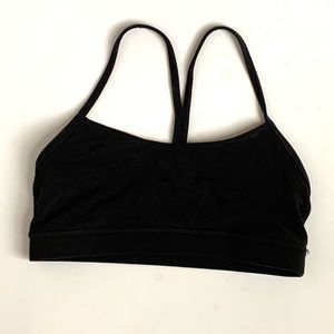 Black Lululemon flow light weight sports bra size 8